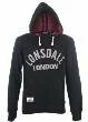 Lonsdale Mens London Graphic Hooded Top-black