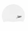Speedo Adult Plain Moulded Silicone Swimming Hat (White)