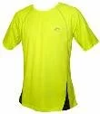 More Mile Palermo Men's SS Running Tee - Flo Yellow/black